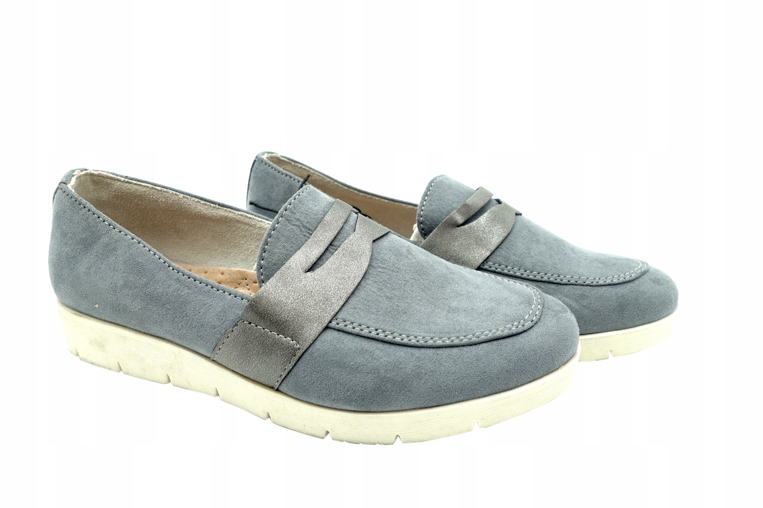 

Buty damskie mokasyny szare 37