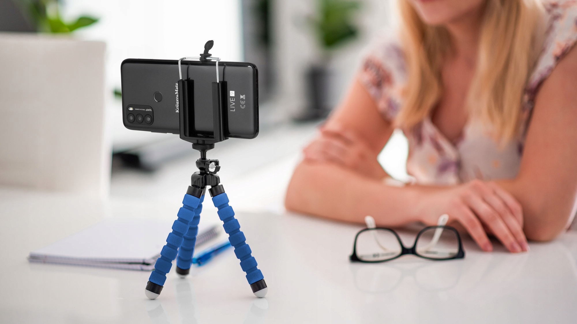 Statyw do telefonu tripod uchwyt Kruger&Matz Model KM1366-BL