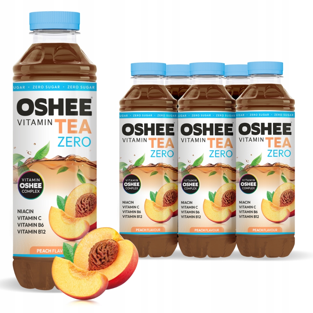 Oshee Zero Vitamin Tea Drink персик 555ml x6