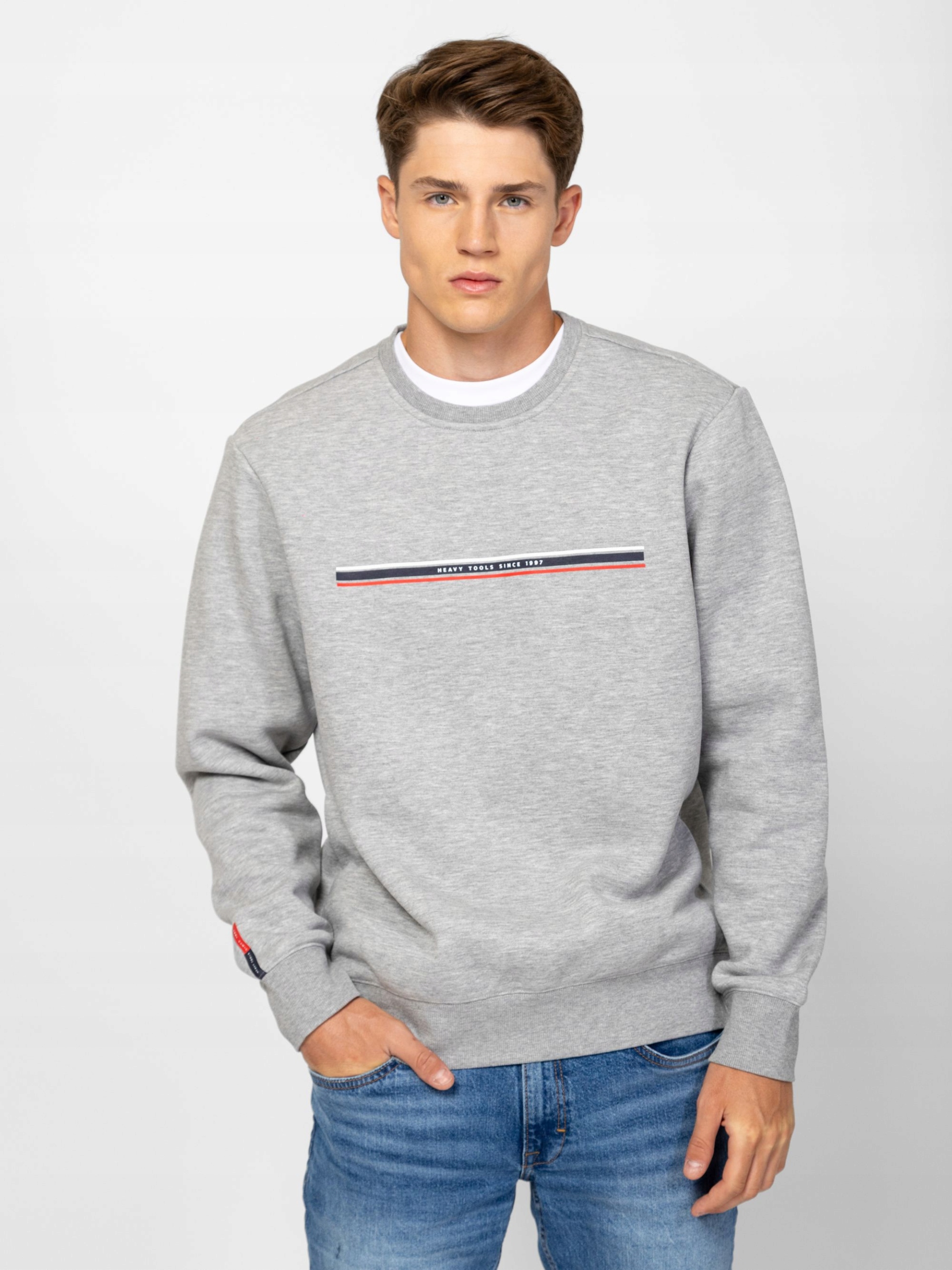 Heavy Tools Meska Sportovní Mikina Dresová Darca String Šedá L