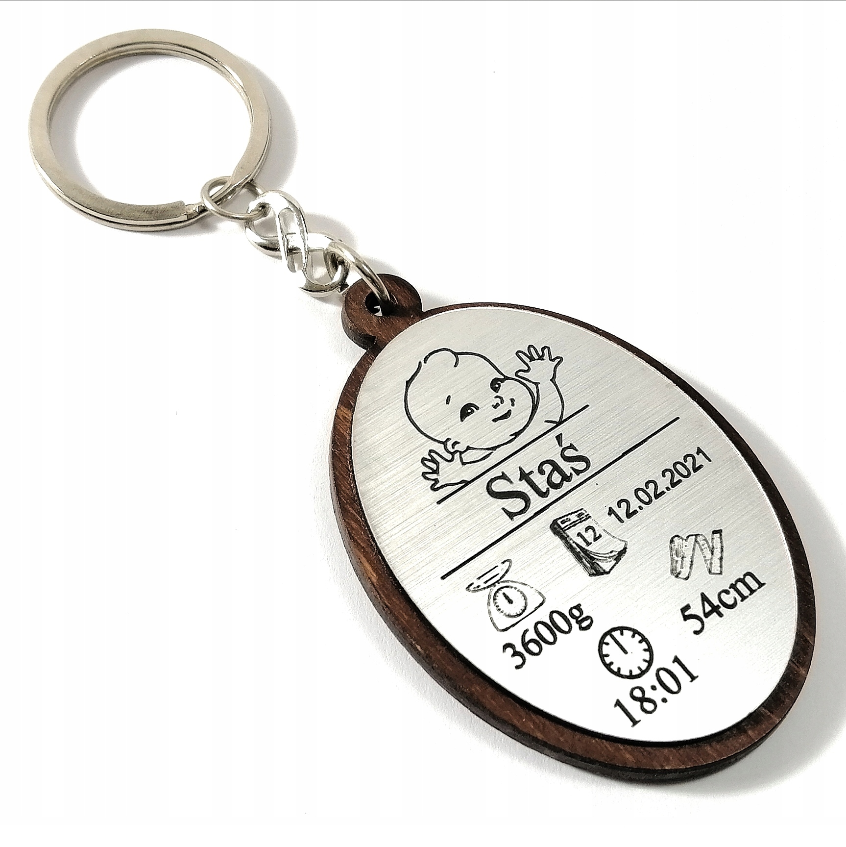 

Brelok Chrzest Metryczka Dla Dziecka Urodziny