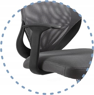 Fotel Biurowy MOBI SKID Szary Na Płozach Siatka Rodzaj stacjonarny