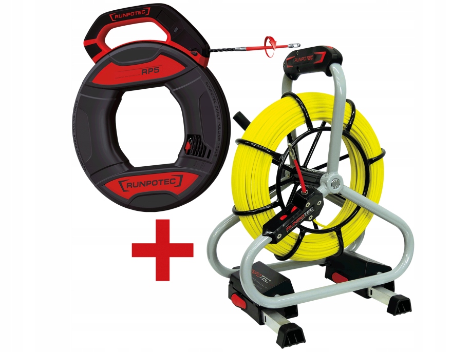 Tyč zo sklenených vlákien Action Runpo5 30 m Systém na vťahovanie káblov 30 m