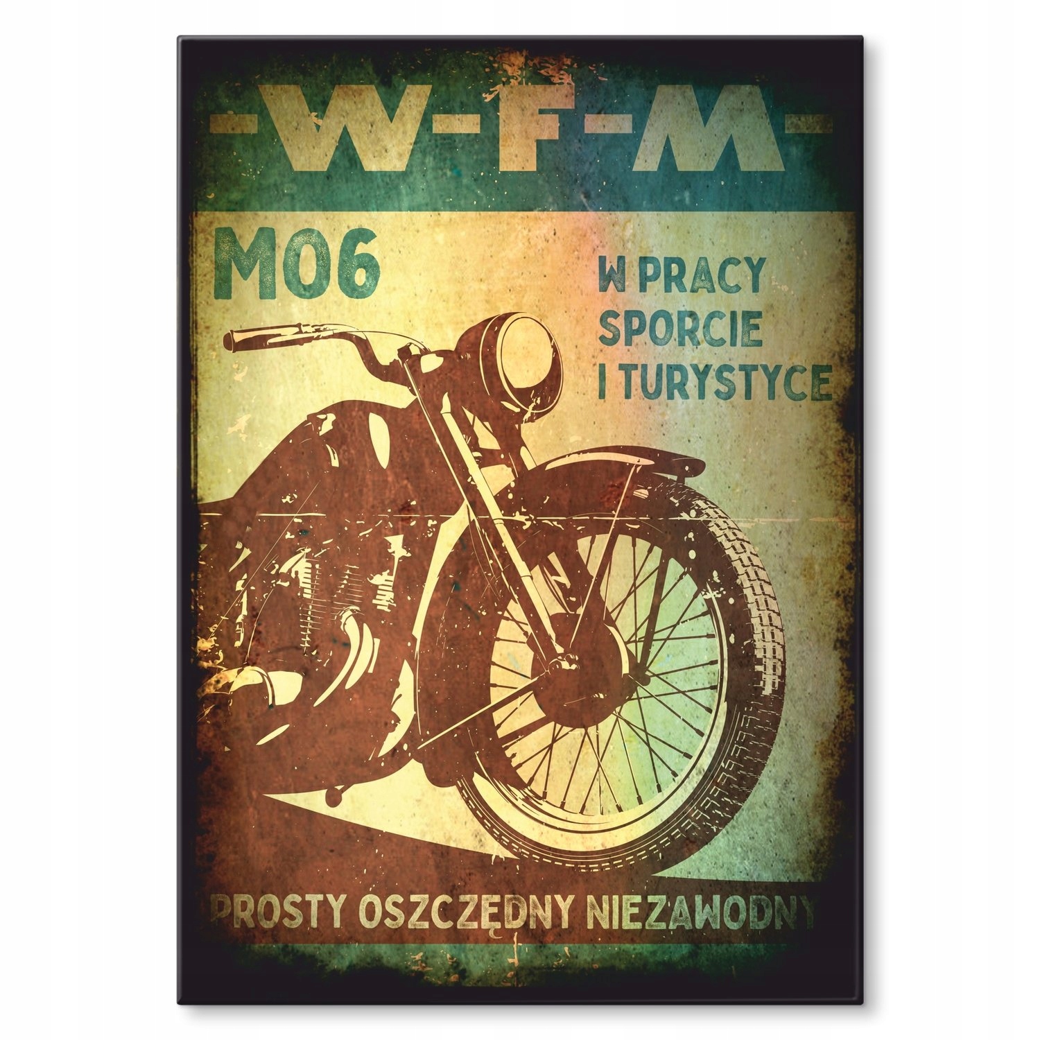 Kovový plakát Motocykl Wfm M06 Dárek 42 x 59 cm