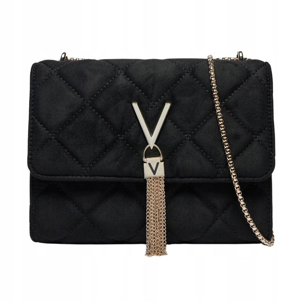 Valentino Černá dámská semišová kabelka Charlotte Flap Bag