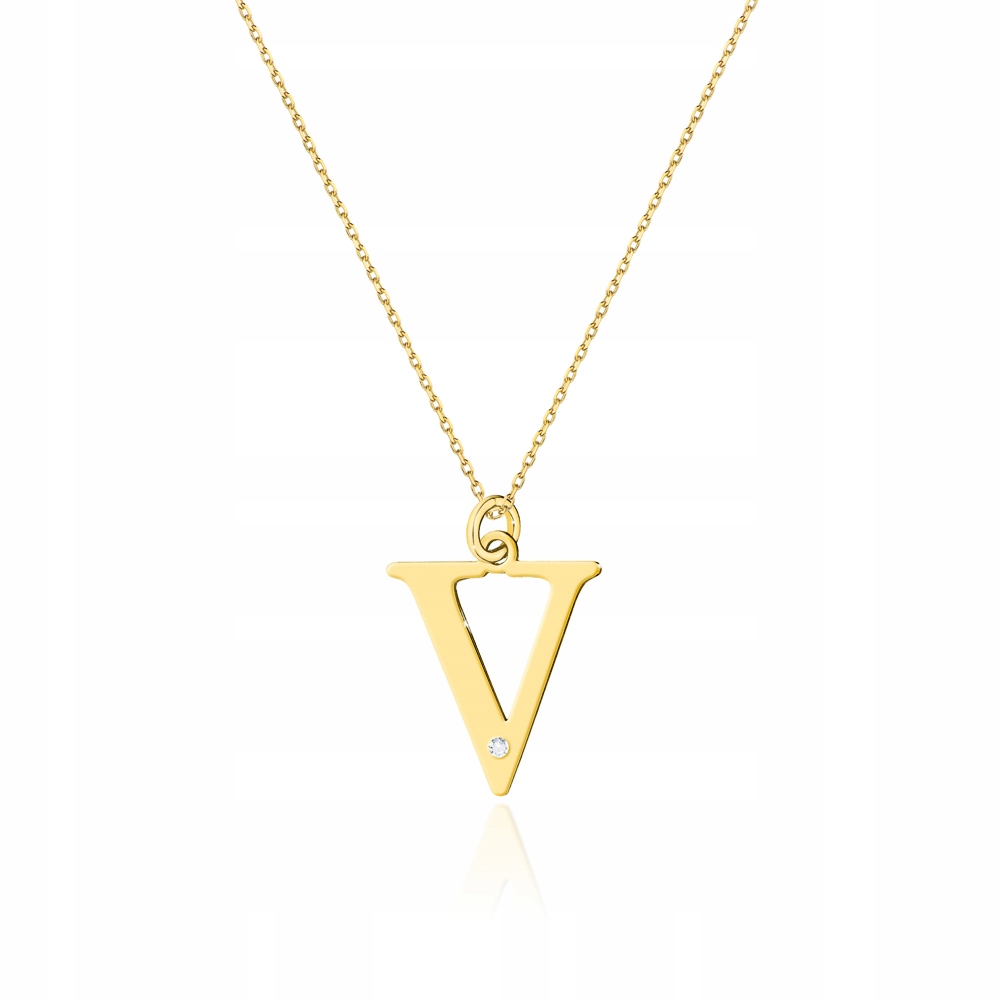 

Złoty Naszyjnik 585 Brylanty 0,005 ct - Literka V