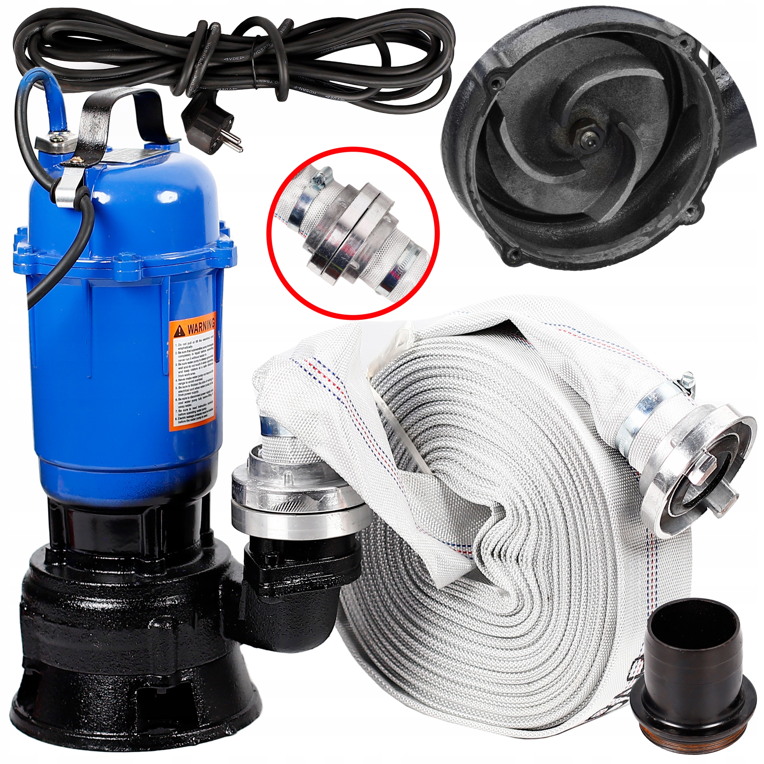 Čerpadlo Na Vodu Z Čistej Špinavej Žumpy, Drvič Silná Hadica Sada