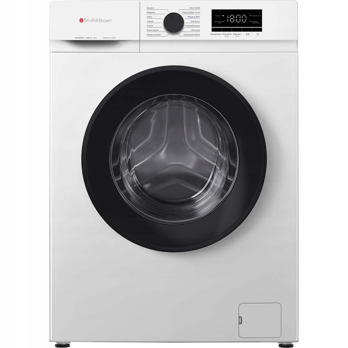Pralka Slim Smith&Brown SWAN-812-W24 8kg 1200 obr/min 74 dB 14 programów