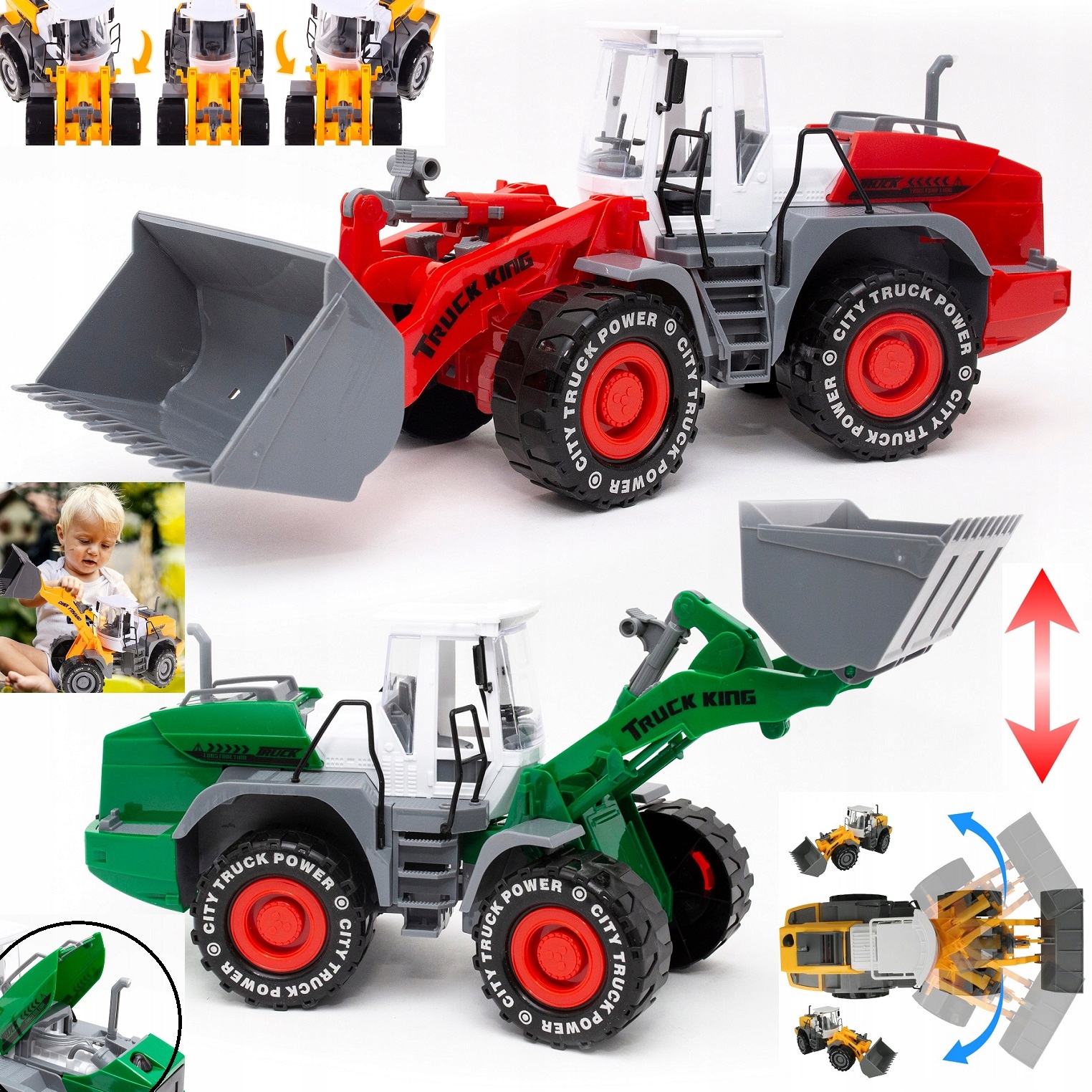 

Koparka Pojazd Budowlany Z Napędem 35cm Traktor