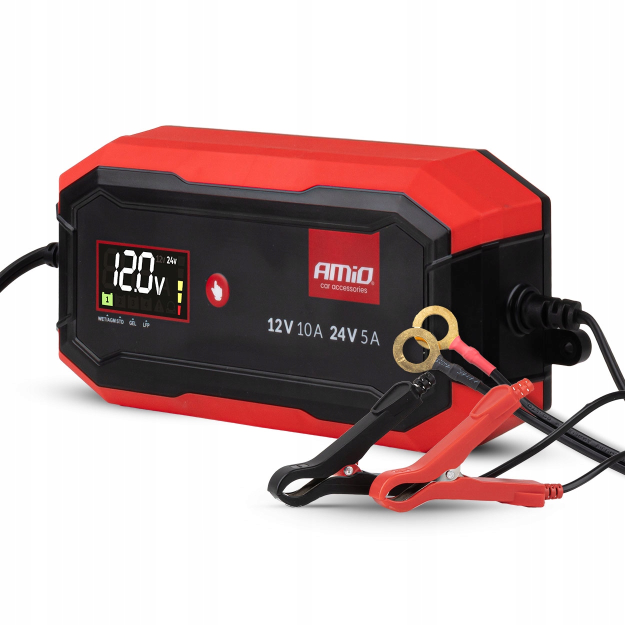 Usmerňovač pre akumulátory 12/24V 10A IP65 AMiO Pro