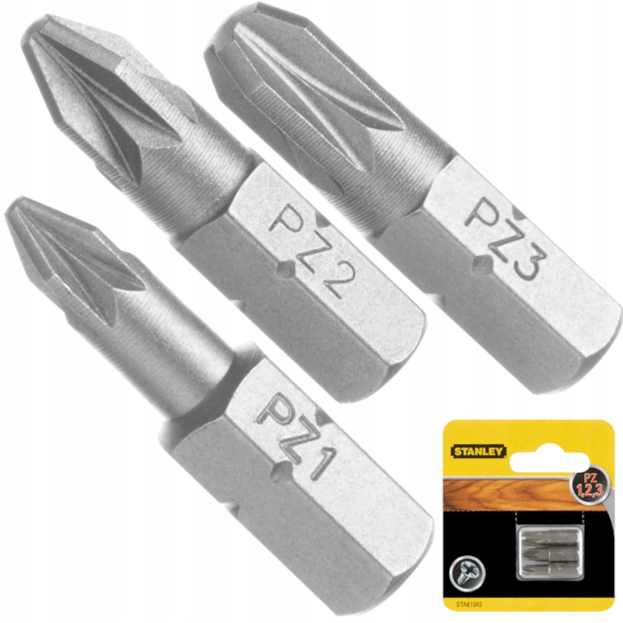 

Stanley STA61043 Bity Końcówki Wkrętarskie 25mm 3e