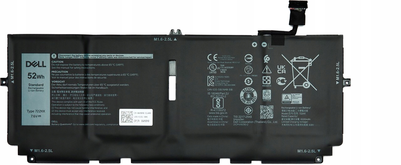 Nová Originální Baterie Pro Notebook Dell Xps 13 9300 9310 Type 722KK 2025