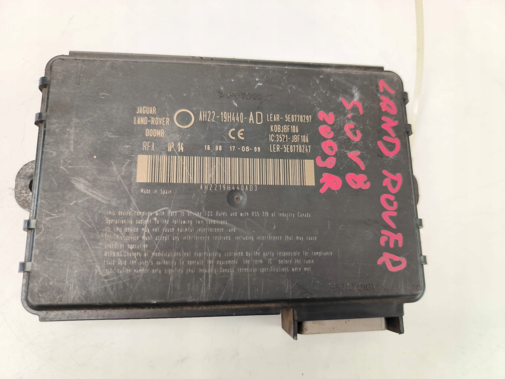 modulo KEYLESS AH22-19H440-AD RANGE ROVER SPORT L320