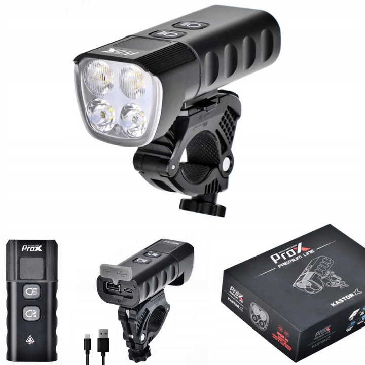 

Przednia lampa Prox Kastor-x 1800 LM Powerbank Usb
