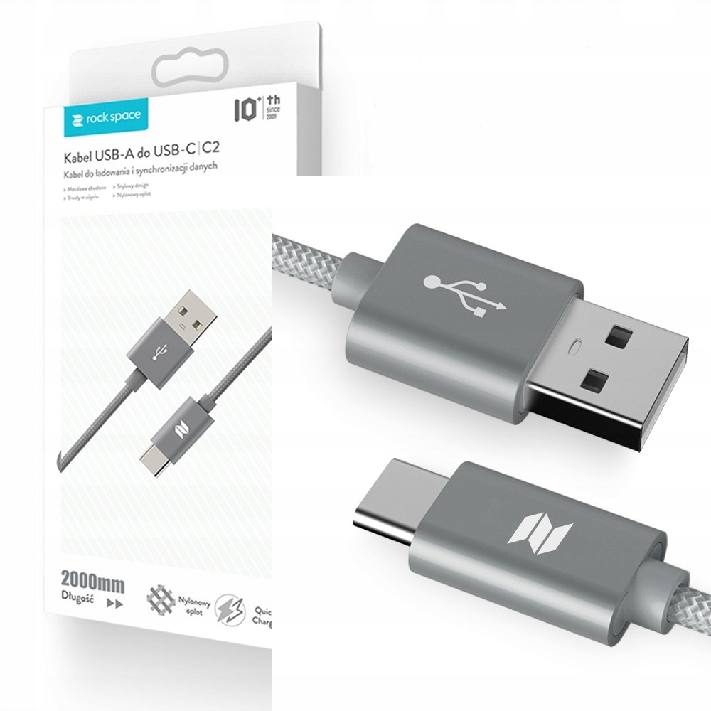 

Kabel Usb-c Rock Ładowarka Samsung Xiaomi Huawei