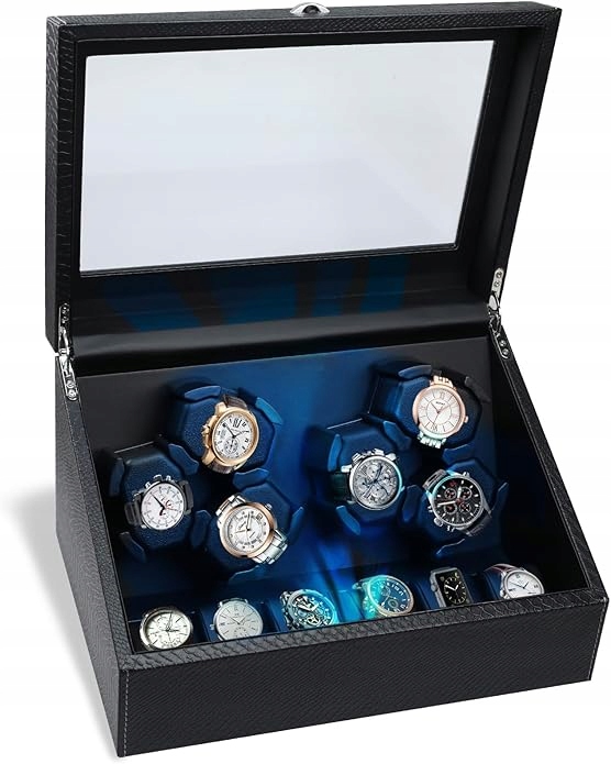 Rotomat pro 6+6 Prémiové hodinky s Automatickými Hodinkami Pouzdro