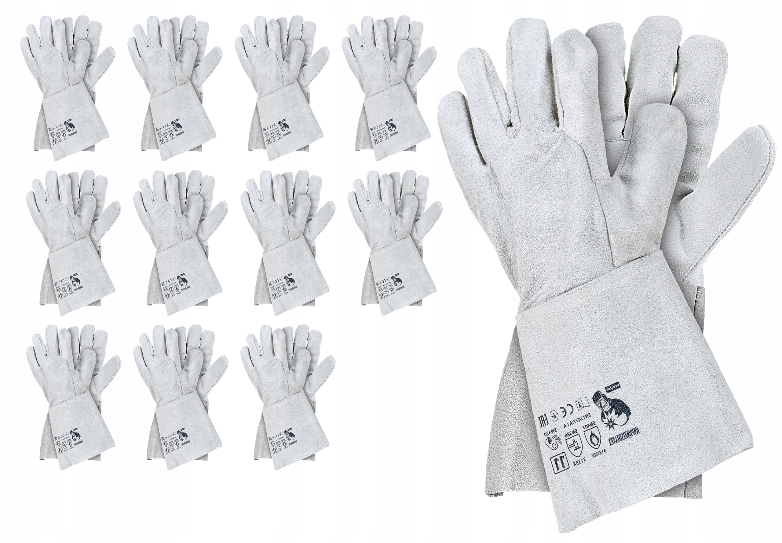 Kožené Rukavice Do Krbu A Grilu XXL 12 Párů