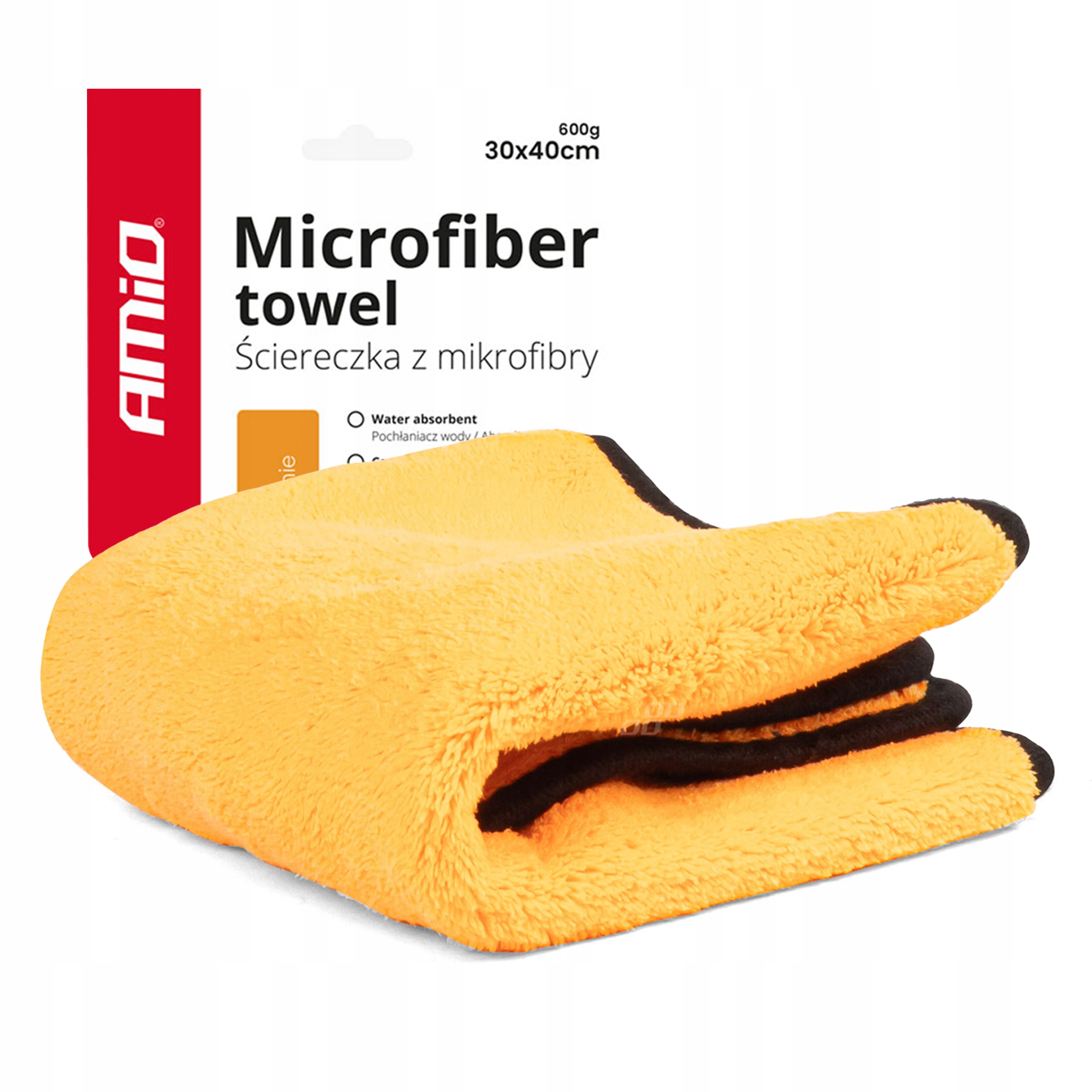 Ściereczka mikrofibra ręcznik do osuszania samochodu 30x40 cm 600 Gsm