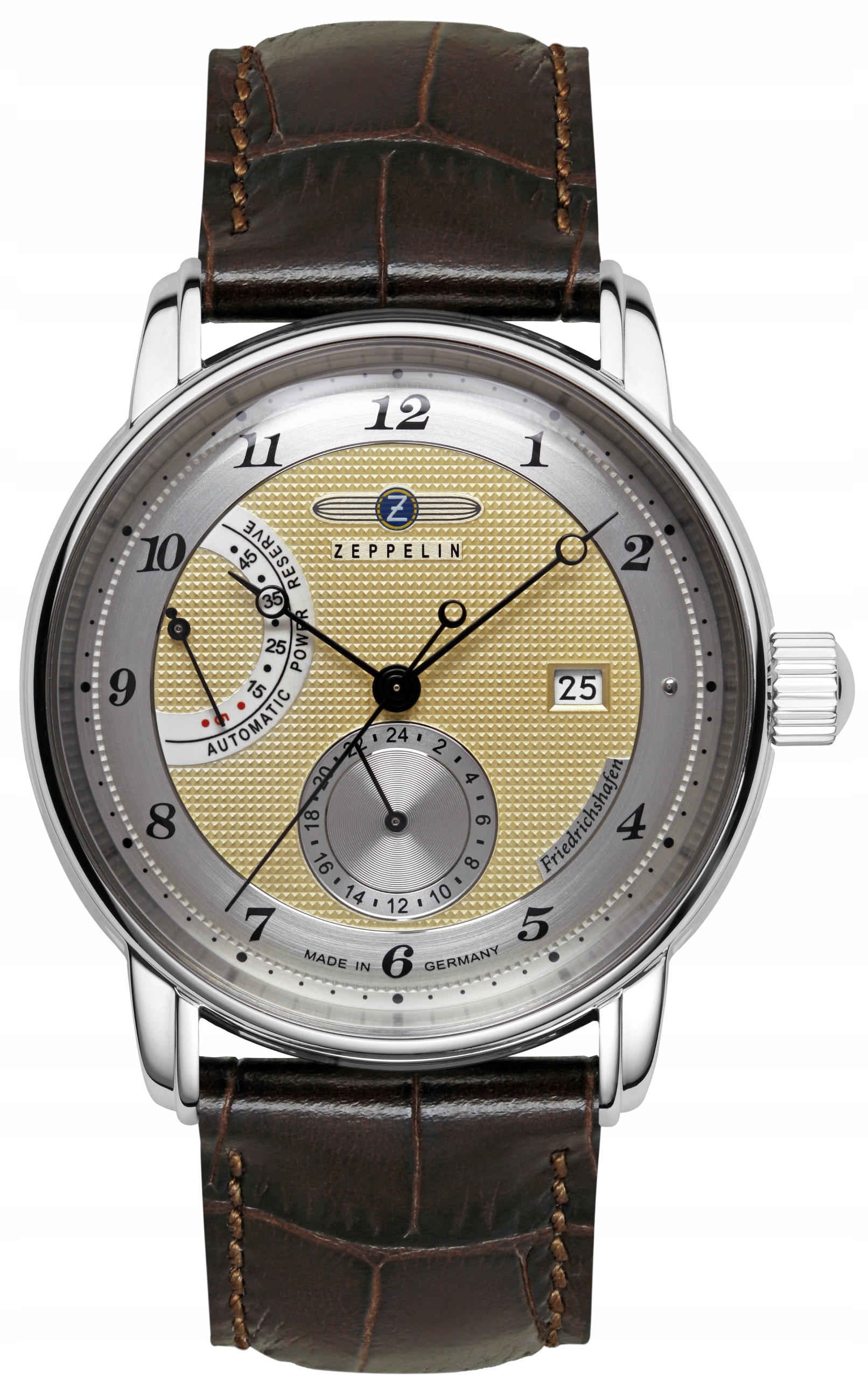 Nové Originální Pánské Hodinky Zeppelin 8590-5 Friedrichshafen gravírování krabička