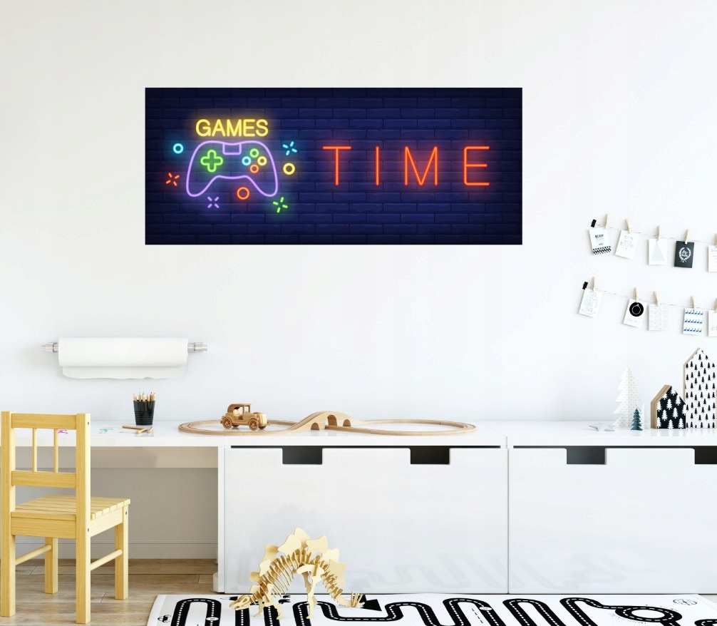 NAKLEJKA NA ŚCIANĘ dla graczy GAMES TIME pad eco Marka inna