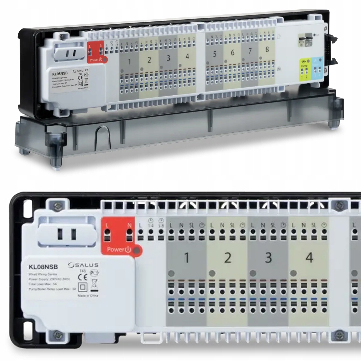 PRZEWODOWA LISTWA STERUJĄCA DO OGRZEWANIA PODŁOGOWEGO KL08NSB 8 STREF SALUS