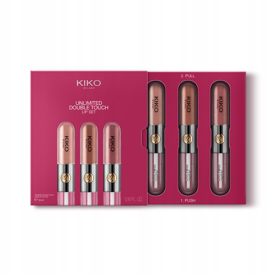 Kiko Milano Unlimited Double Touch Gift Set 01 zestaw do ust 3 pomadki
