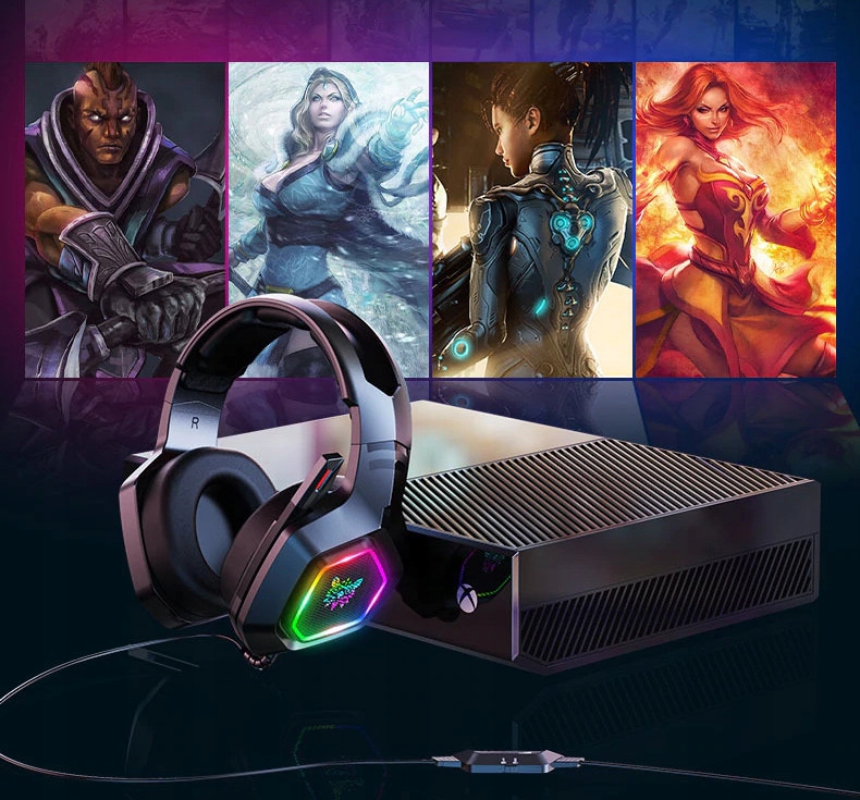 ONIKUMA K10 SŁUCHAWKI Z MIKROFONEM DO GIER ROZMÓW PRACY ONLINE KOMPUTERA Głębokość produktu 10 cm