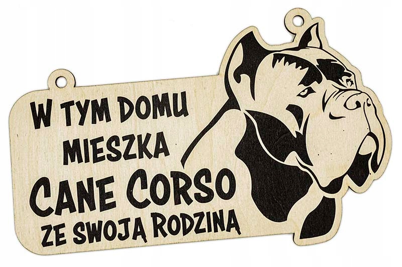 Tabliczka dekoracyjna z wizerunkiem psa Cane Corso