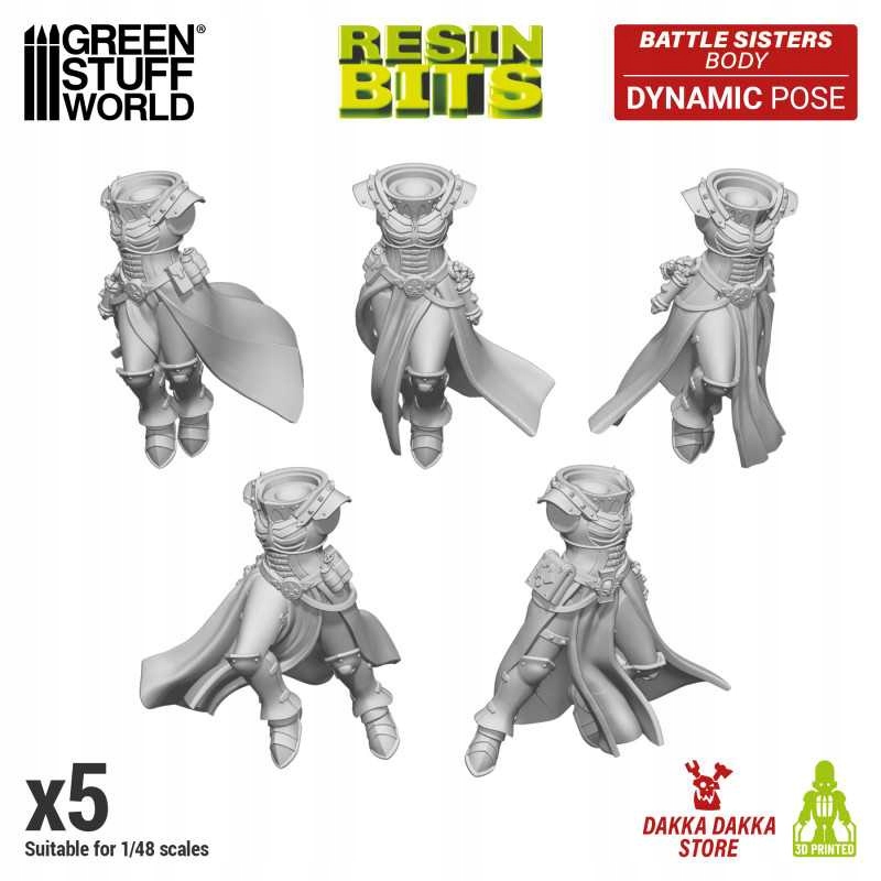 3D Printed DakkaDakka Battle Sisters of Repentance Dynamic Pose Bodys