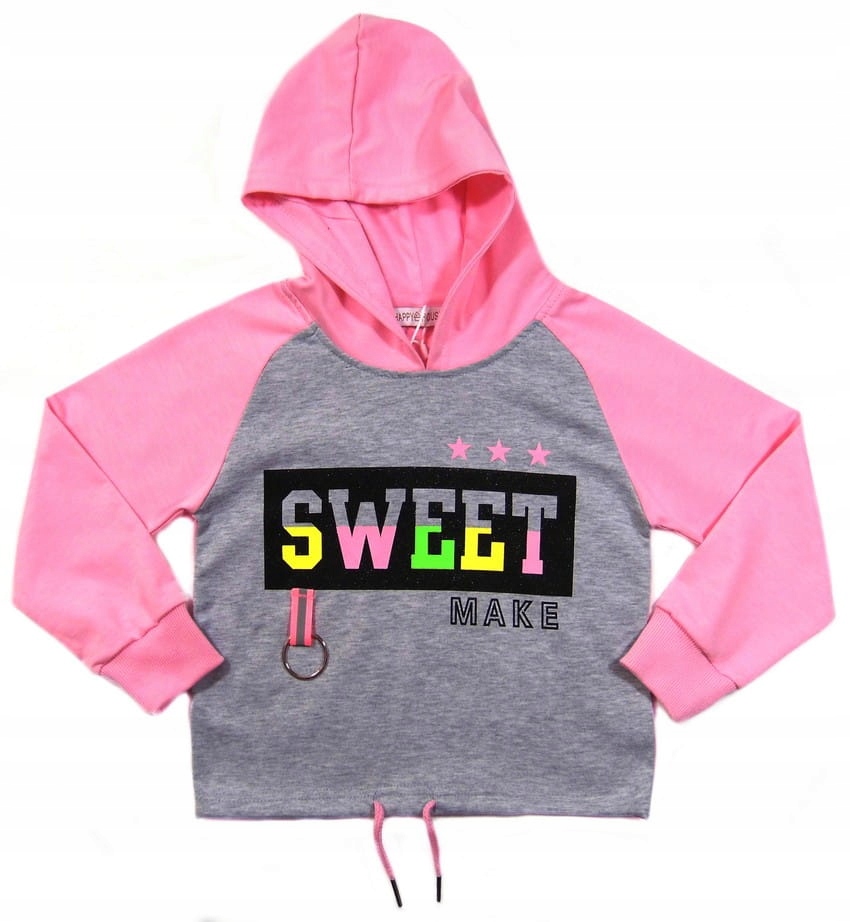 

krótka Bluza dresowa 2789 Sweet 98/104 różowa