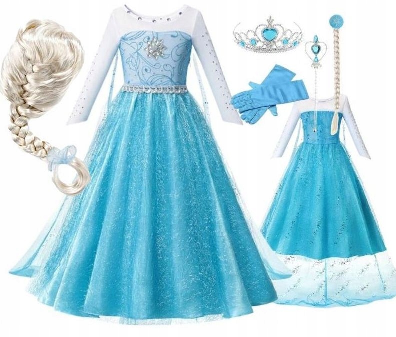 

Elsa Frozen 7w1 Zestaw Kostium Strój 122-128