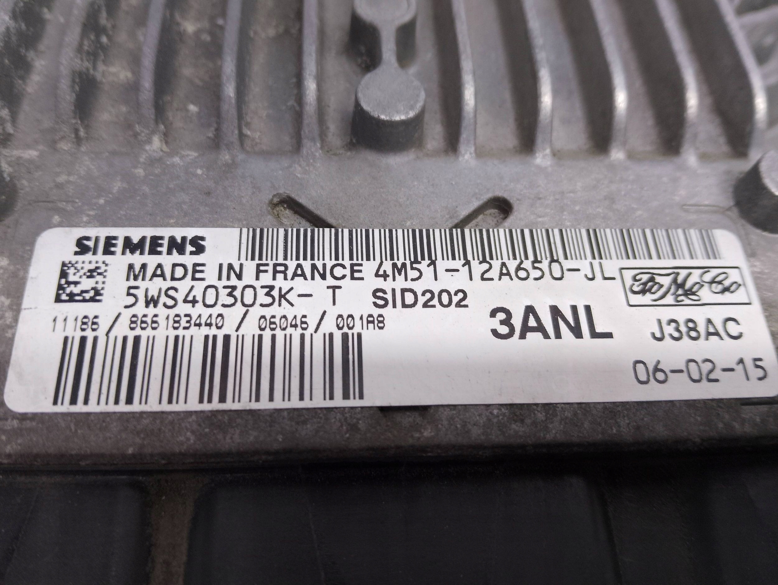 computer control unit of the engine Ford 4M5112A650JL 5WS40303K