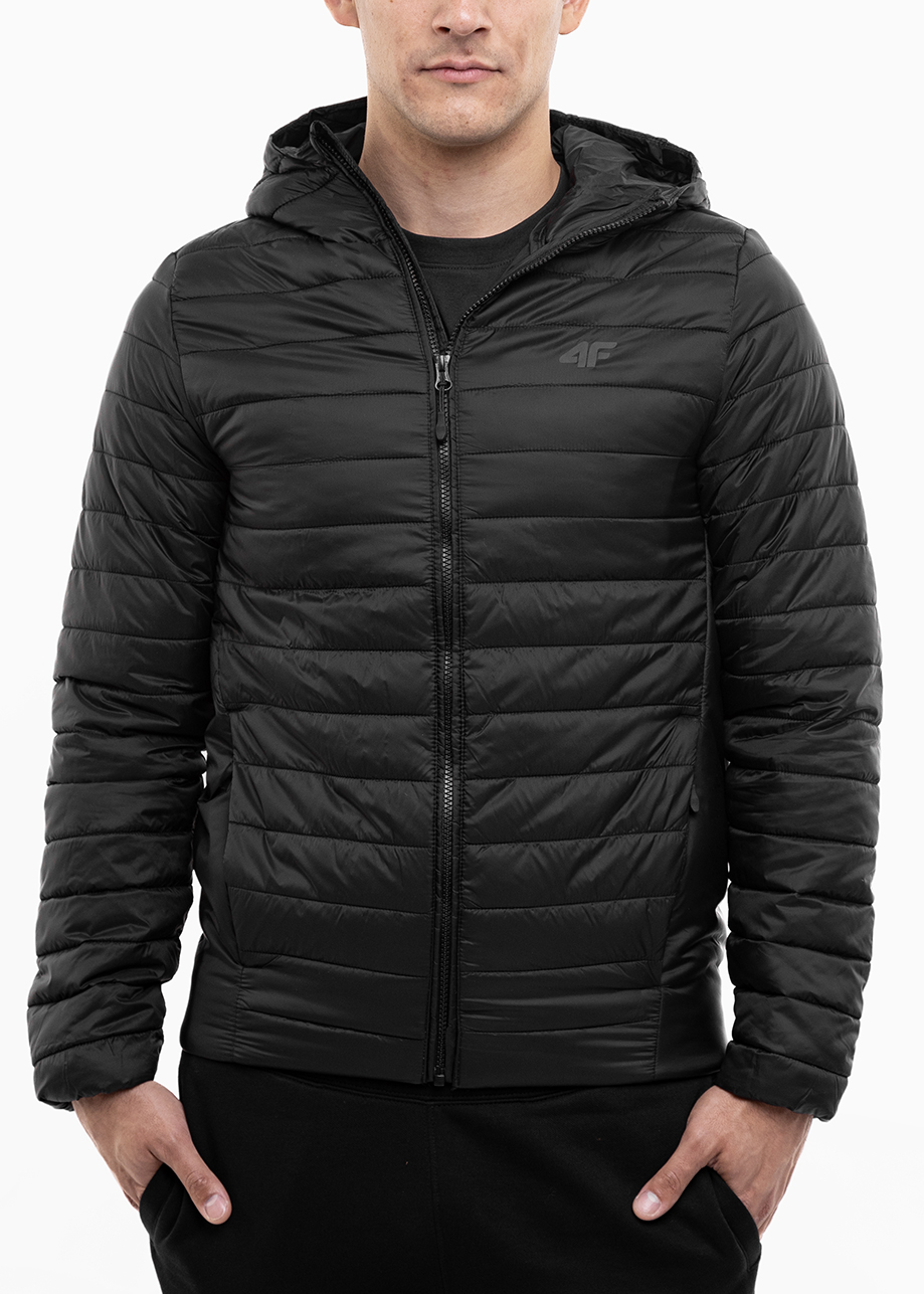 4F Zimní bunda pánská s kapucí péřová lehká pohodlná r.M