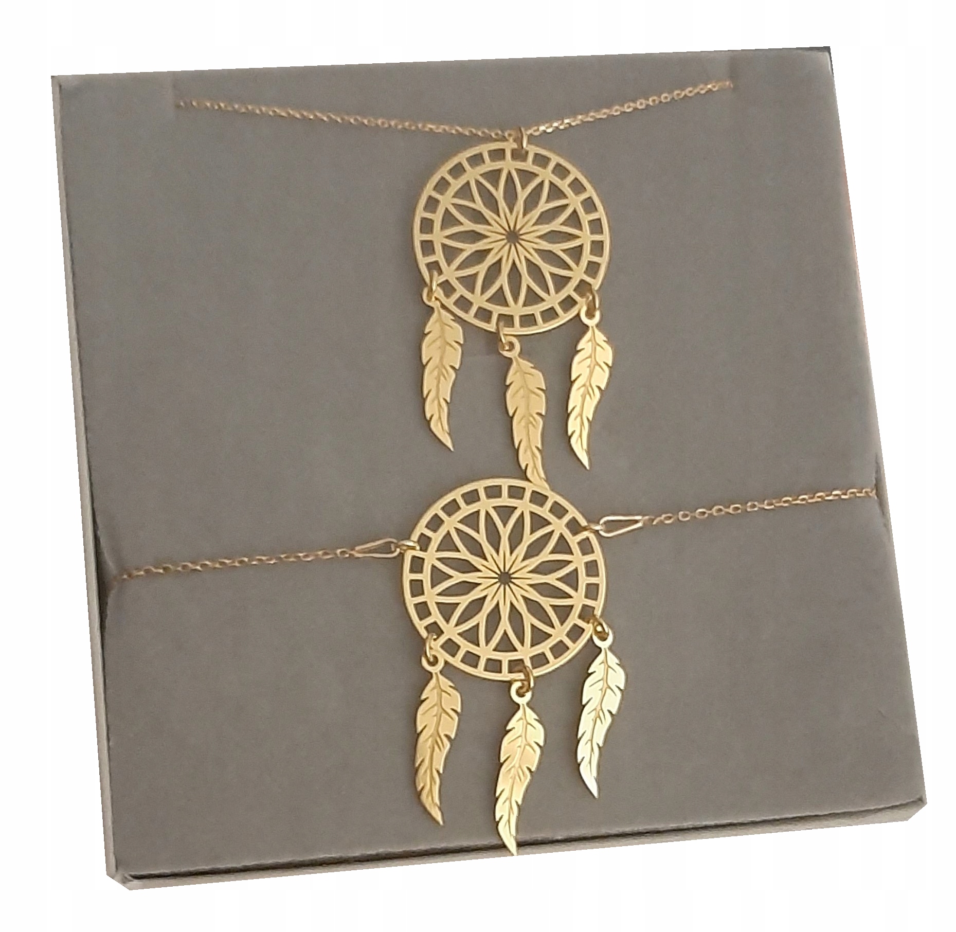 

Złoty Komplet Łapacz Snów srebro 925