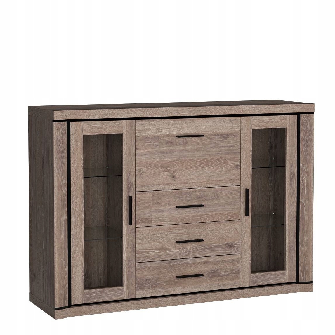 Komoda Malaga 157 cm do obývacího pokoje Ložnice Hnědá
