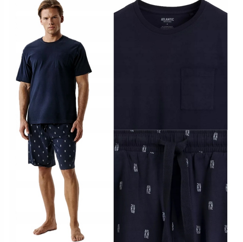 Atlantic piżama męska krótki rękaw, spodenki, szorty Nmp 402 *XXL* GRA1