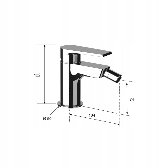 Sapho KAI bateria bidetowa chrom KA03 Kolor chrom