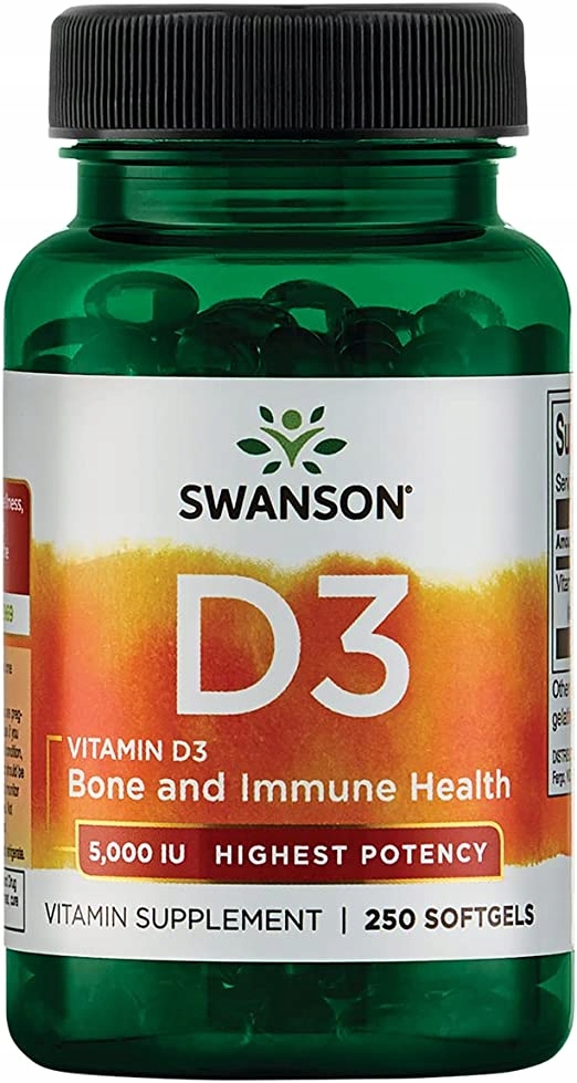 SWANSON VITAMIN D3 5000 IU 250 kaps WITAMINA D3