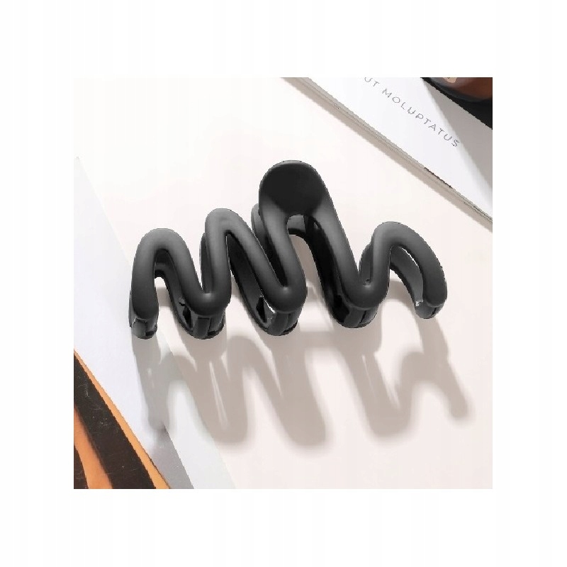 SPINKA DO WŁOSÓW OZDOBNA DUŻA KLAMRA ZACISK ELEGANCKA CZARNA OZDOBA Marka Ecarla