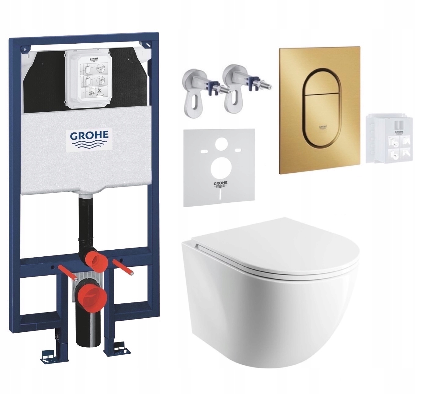 7v1 Wc Sada, Stelaz Grohe Slim Wc Miska Omnires Mat Tornado Tlačidlo