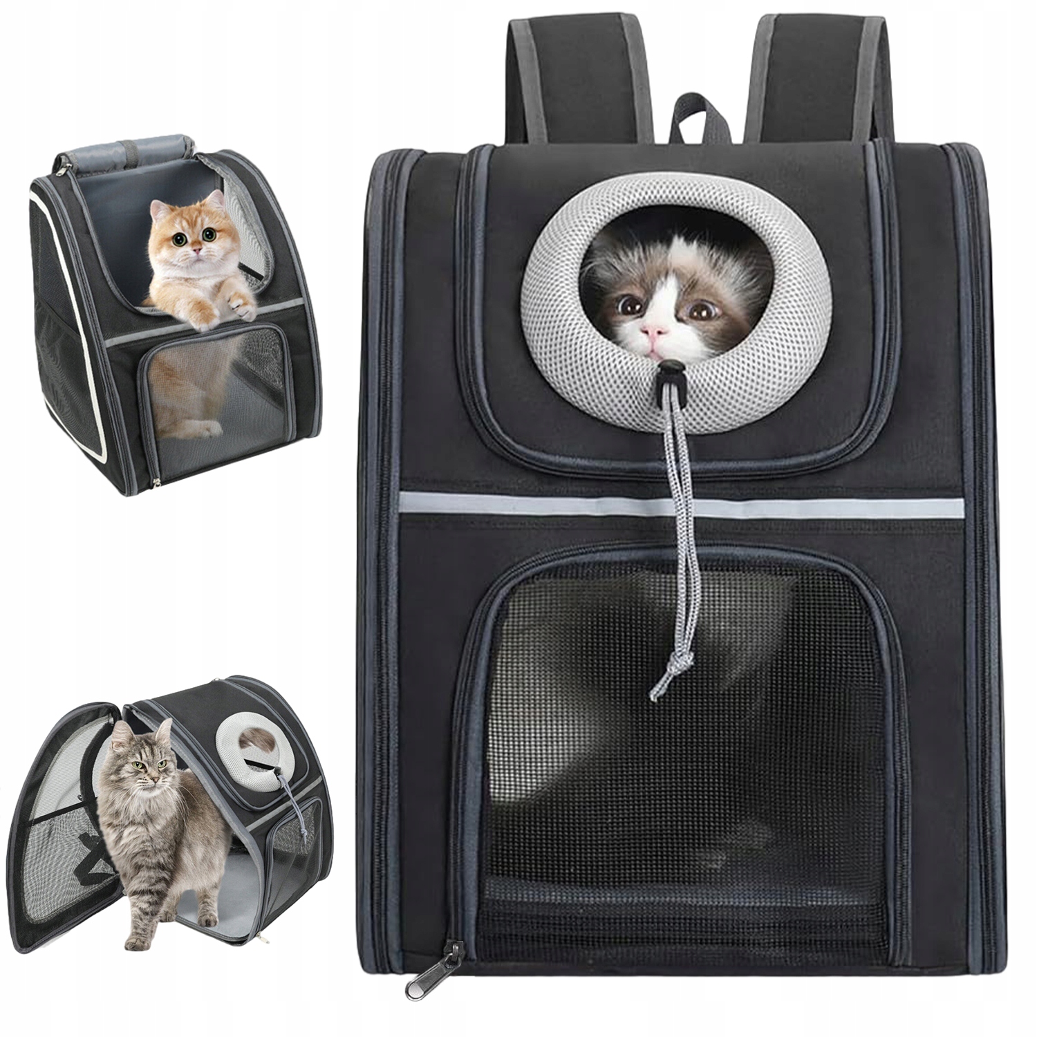 Levně Vyztužený Velký Batoh Přepravka Taška Pro Psa Kočku Ventilace Do 9 Kg