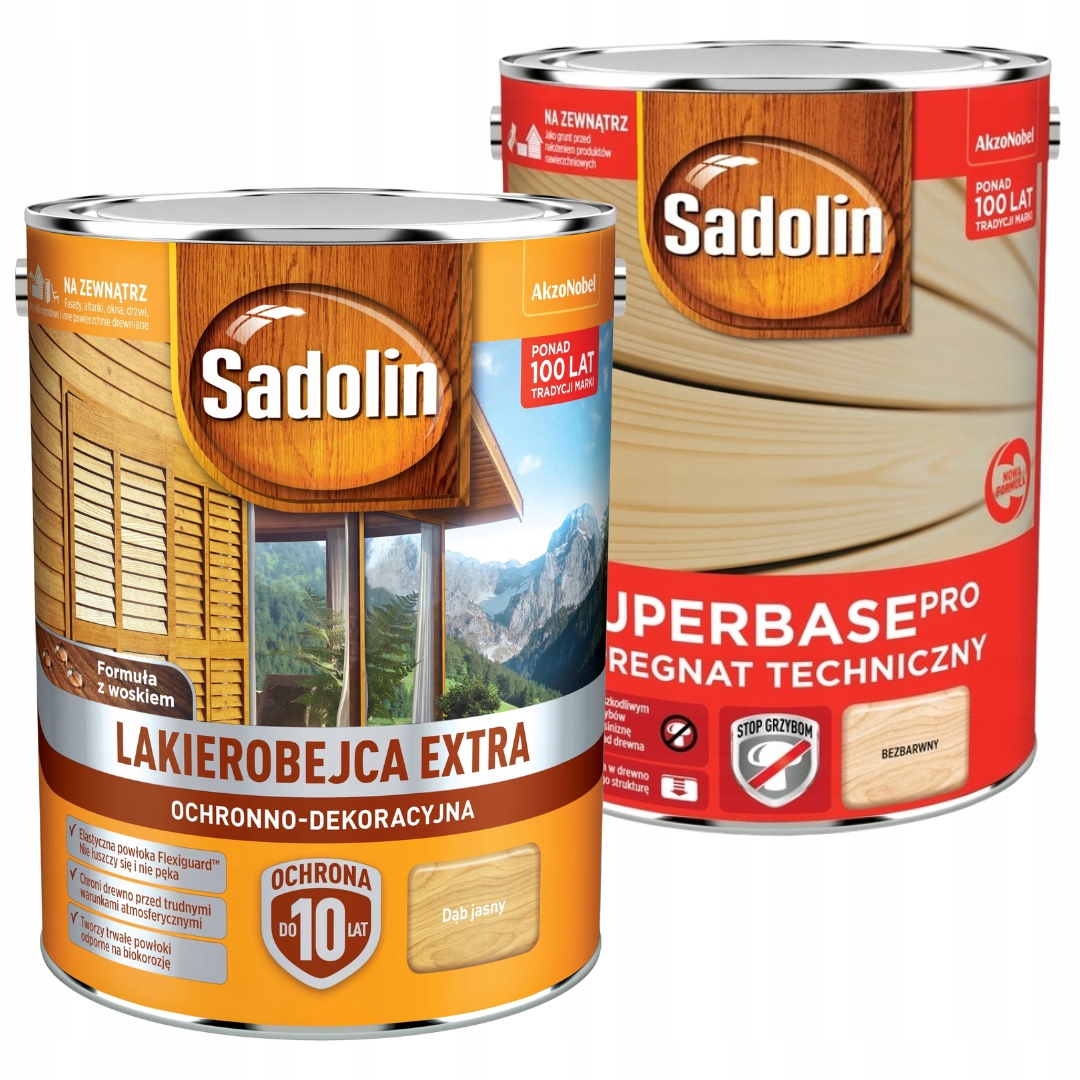 Sada Sadolin Extra Laková Nádoba 5 L Dub Světlý Sadolin Superbase 5 L