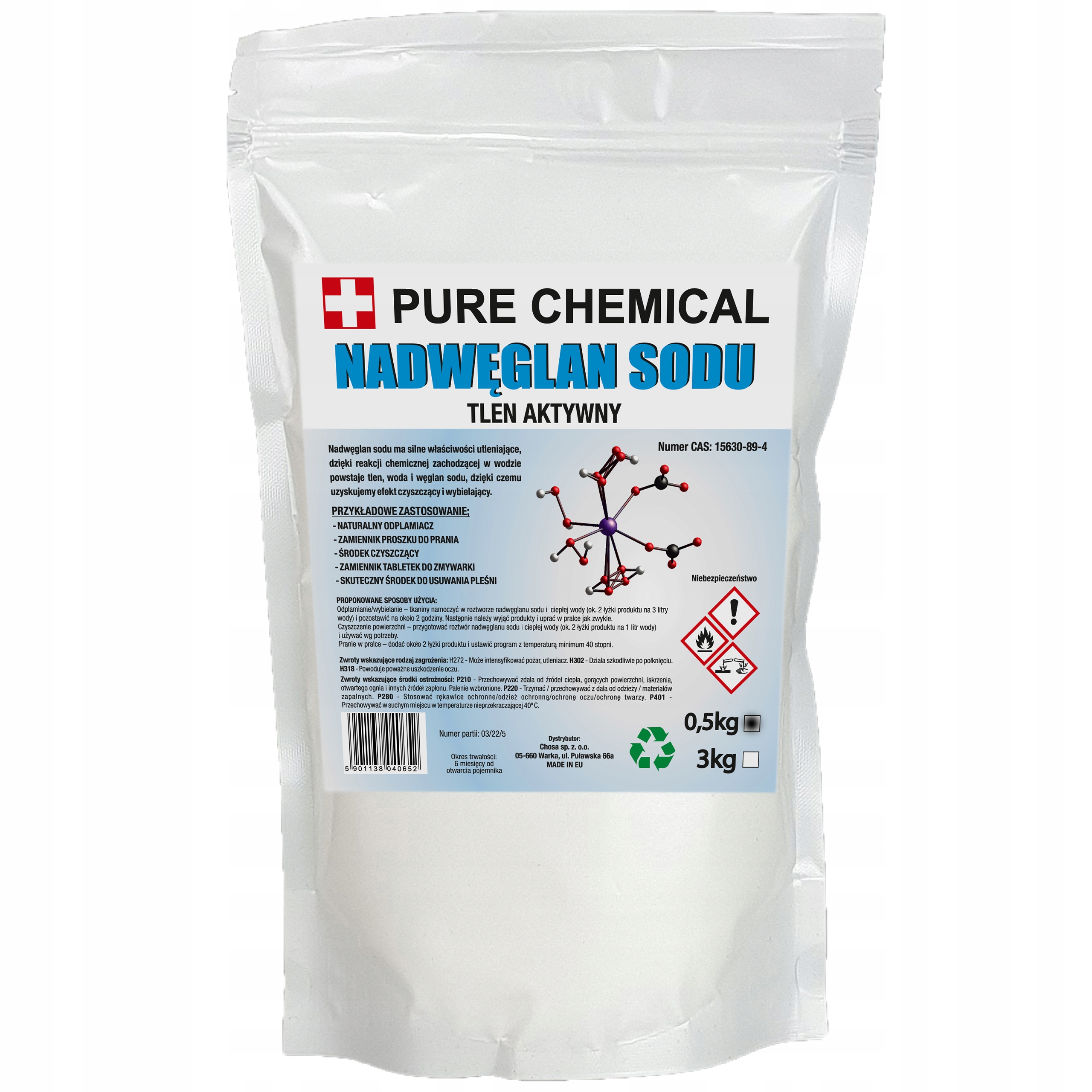 

Nadwęglan Sodu aktywny tlen 0,5 kg