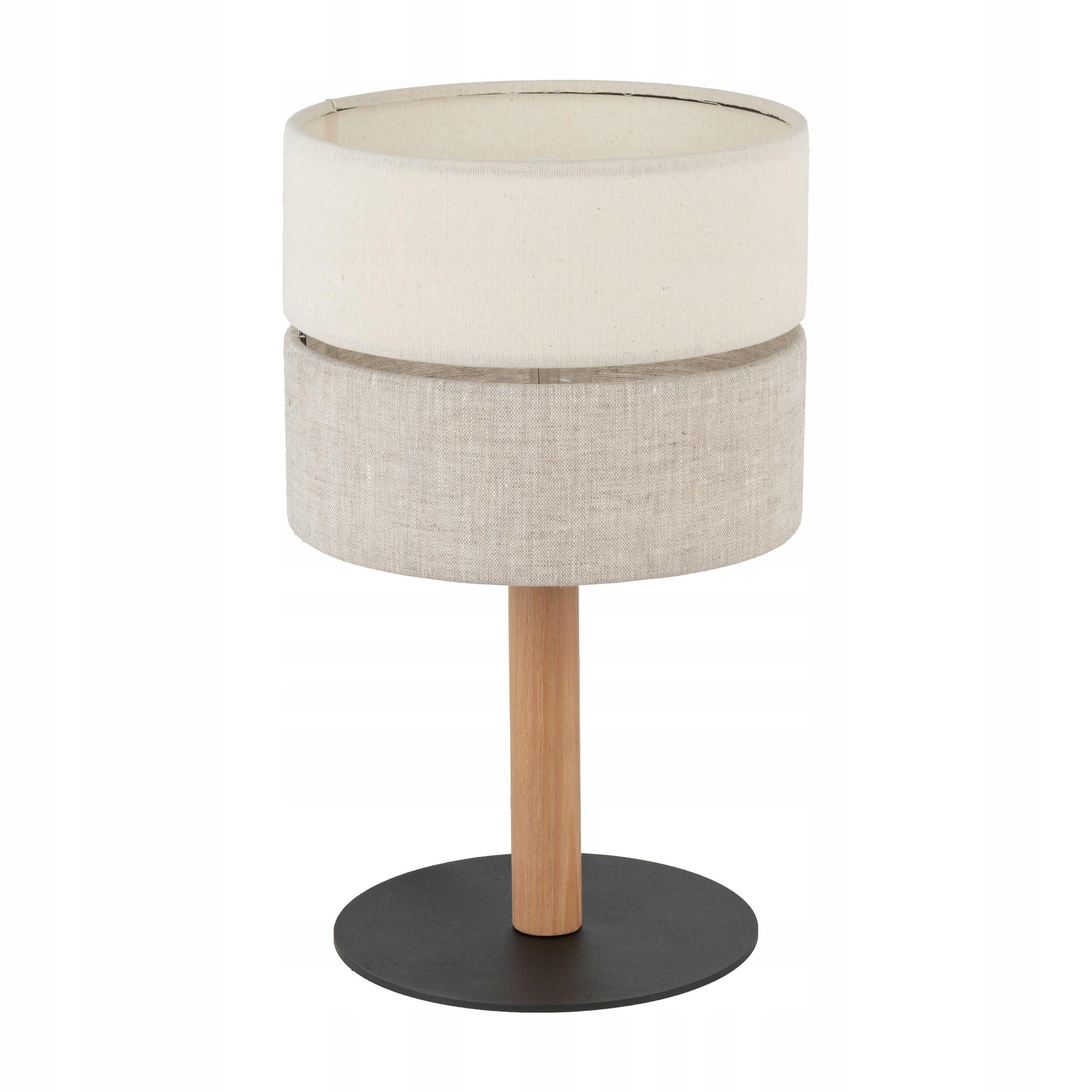 Nočná lampa Eco Hnedá Béžová Tienidlo 34cm Stolná lampa Spálňa Domov