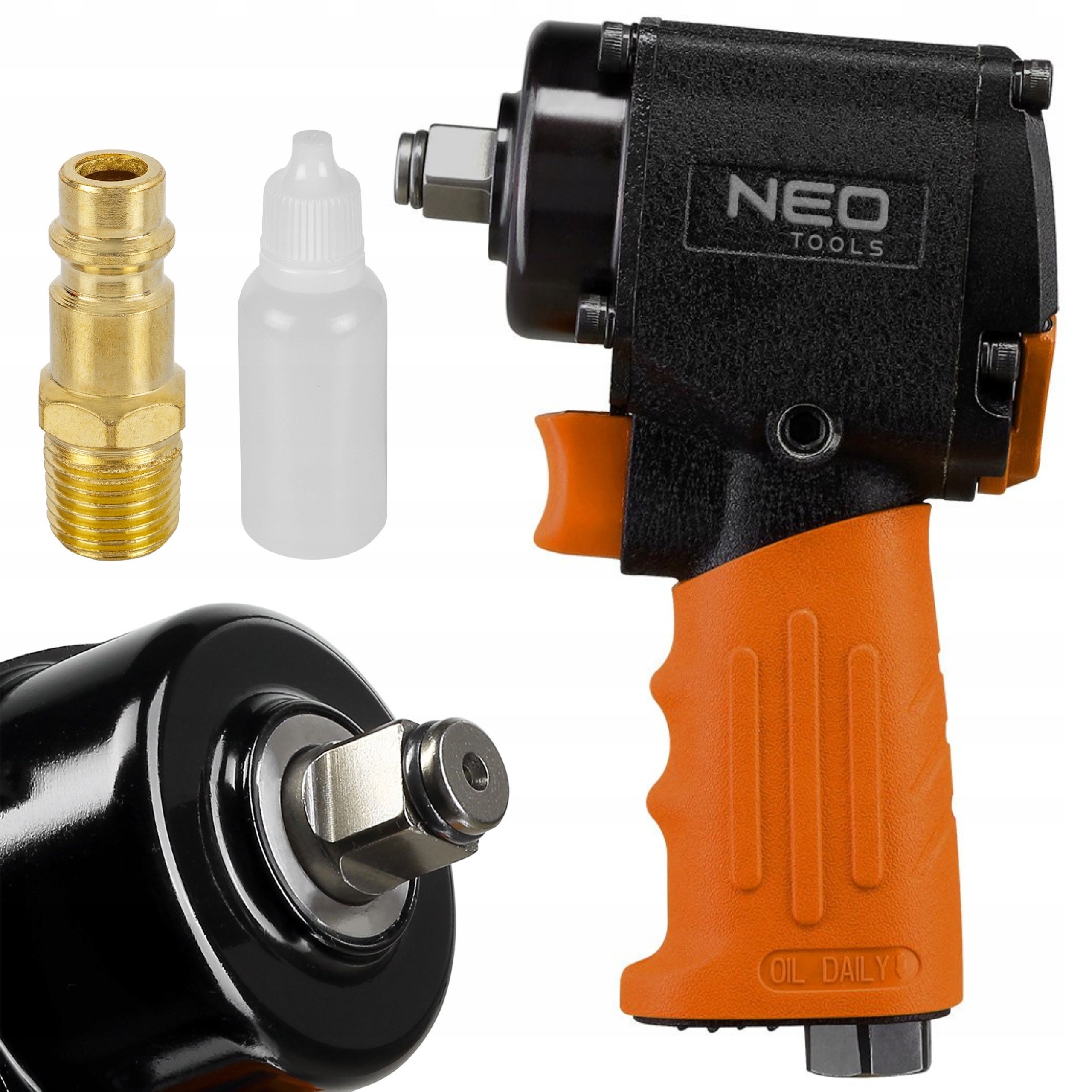 Neo Tools Rázový Uťahovák 1/2" 680 Nm Krátky Profesionálny 14-006