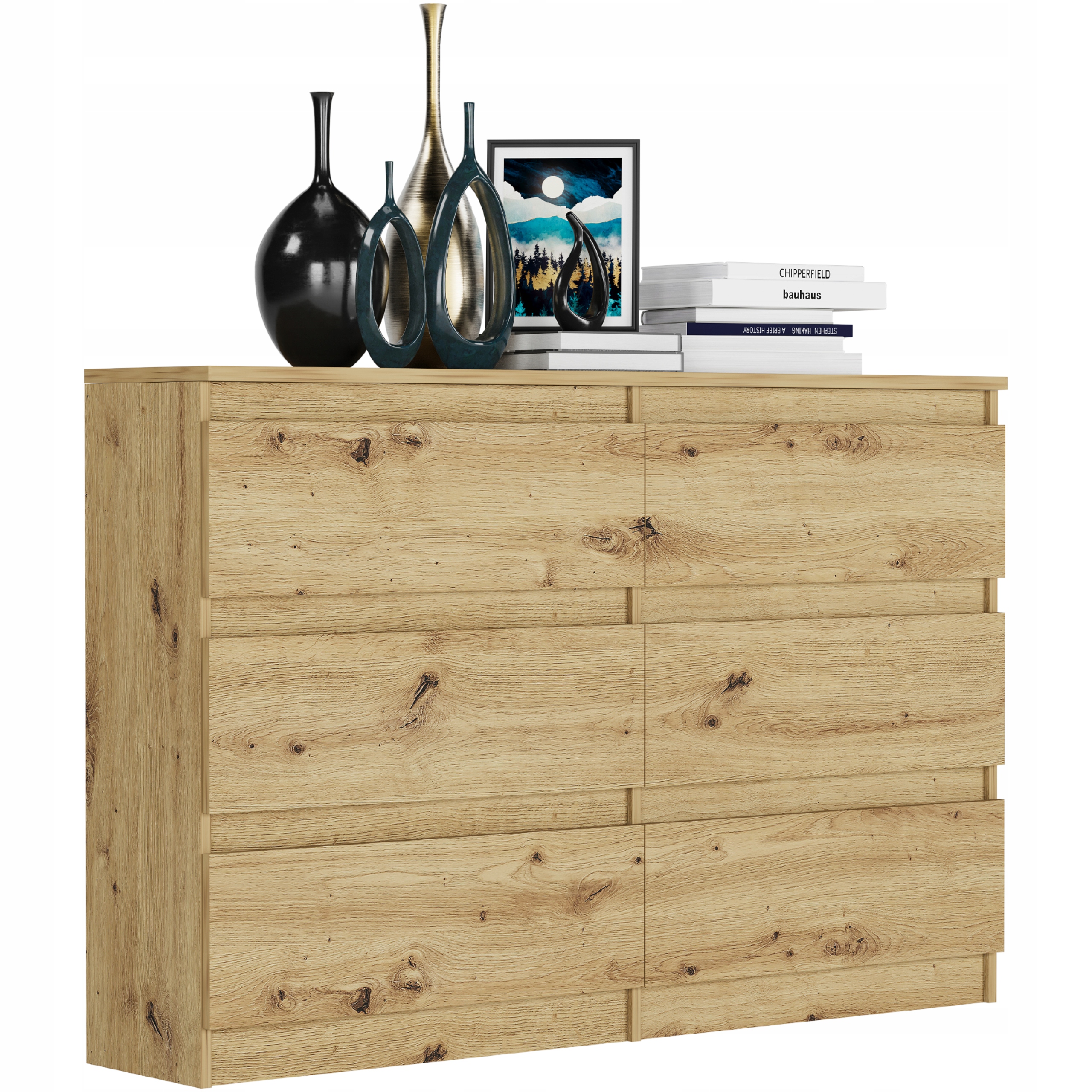 KOMODA 120CM SZAFKA 6 SZUFLAD R-120 ARTISAN