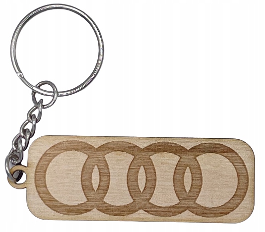 

Drewniany brelok do kluczykow Audi samochod auto