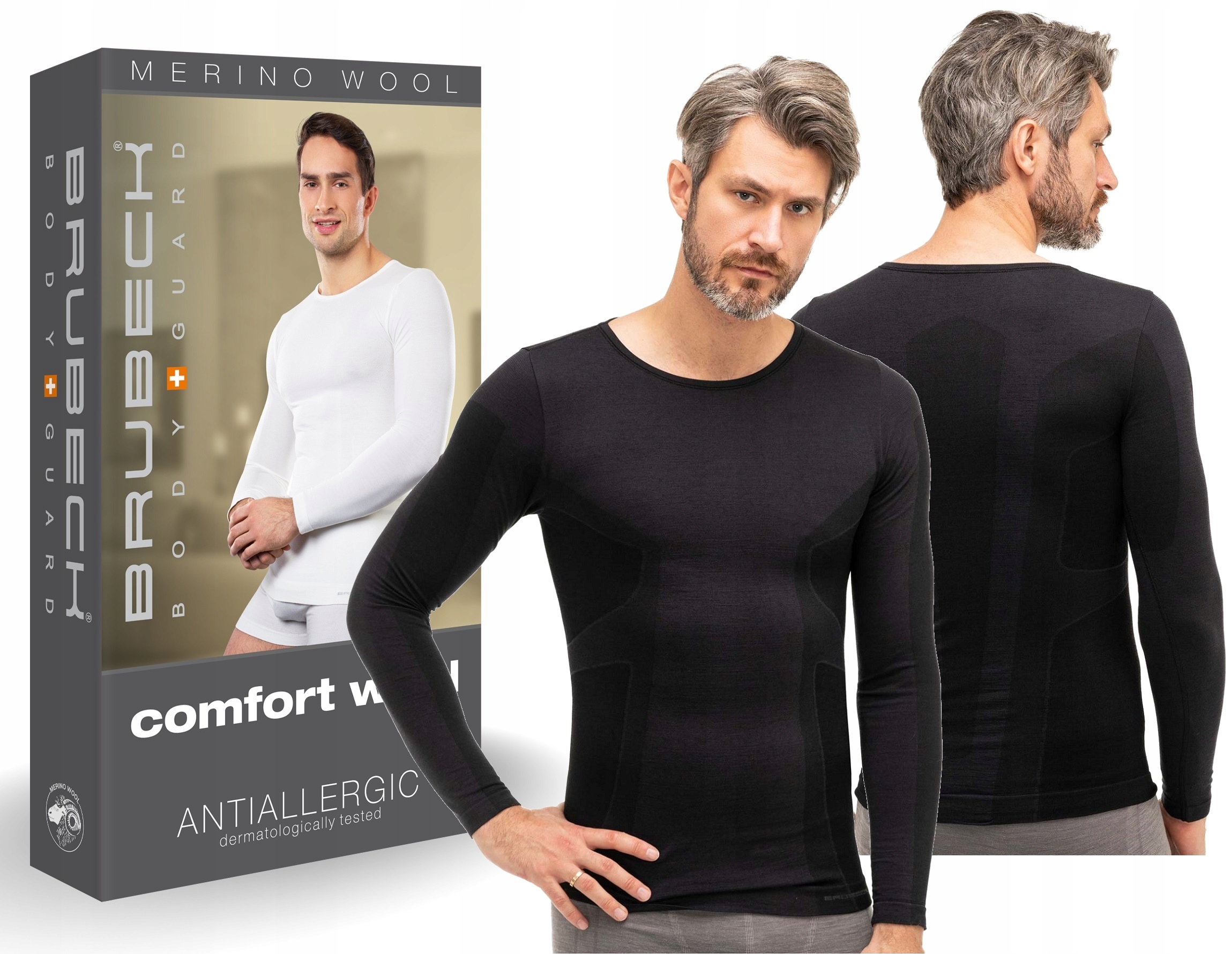 Bluza Narciarska Oddychająca Brubeck Wool Men -XL