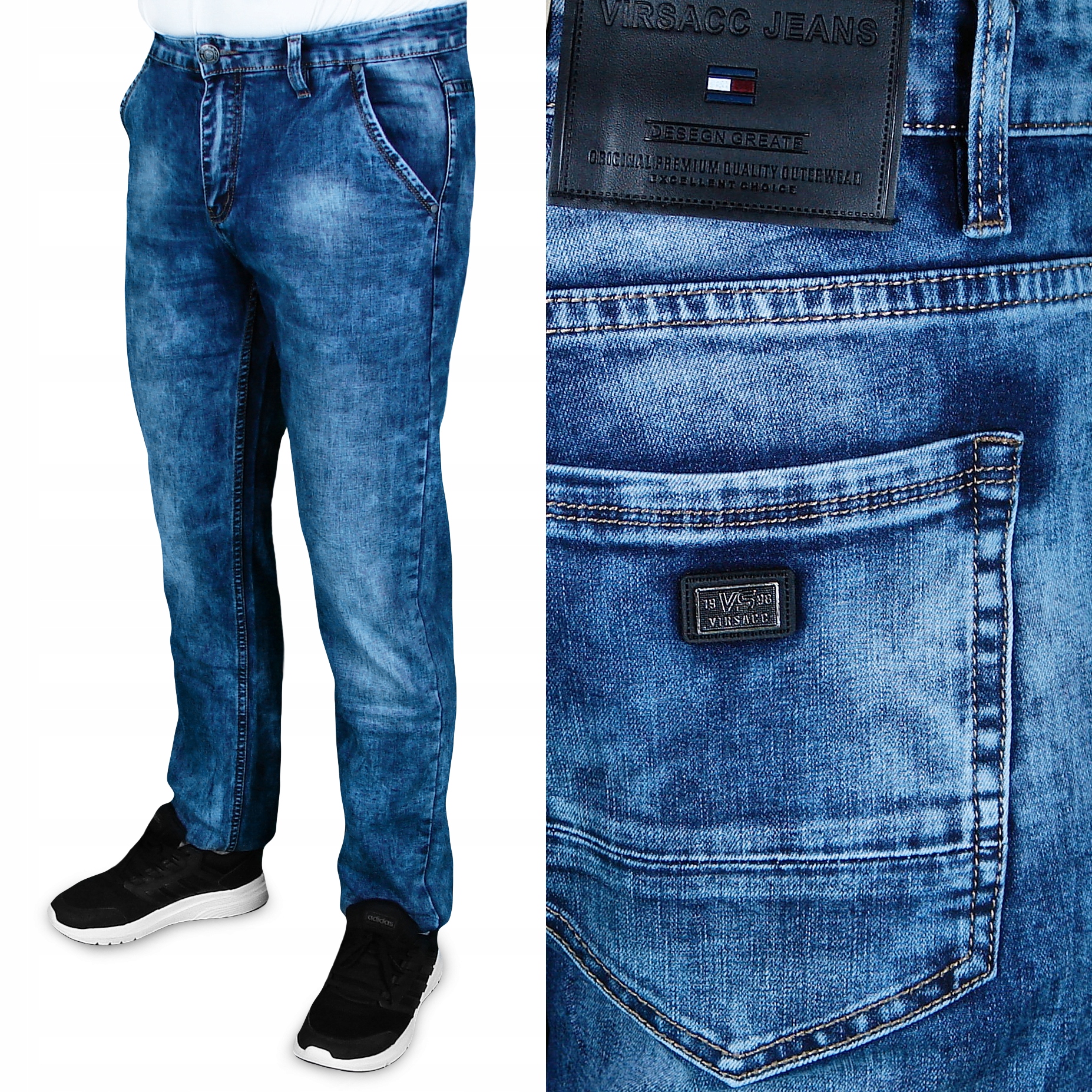 

Spodnie Męskie Jeansowe W33 L32 W86-88 cm