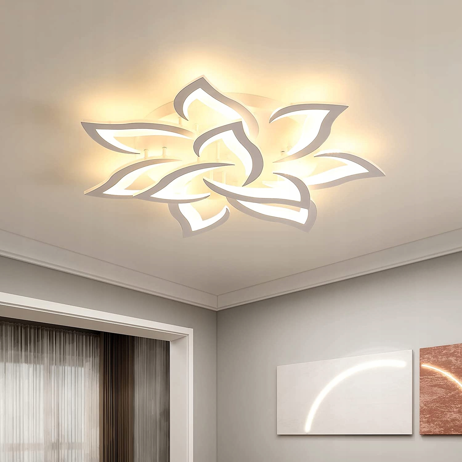 Led Stropní Svítidlo Závěsné Lustr Bílý Moderní do Ložnice 60W